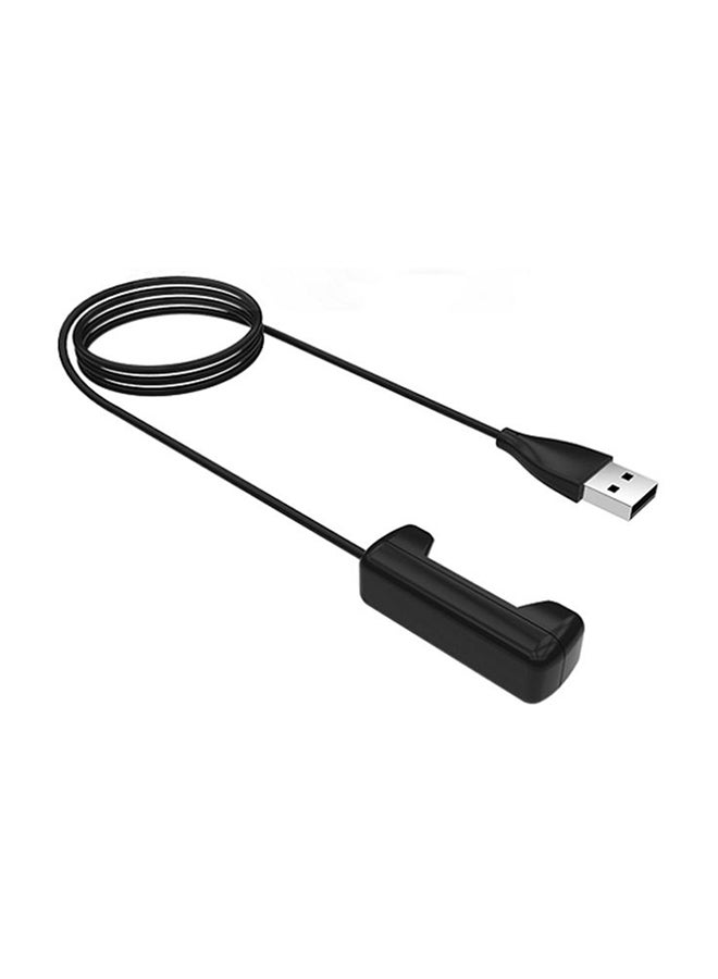 سلك كابل شحن بديل بمنفذ USB لساعة فيتبيت فليكس 2 أسود